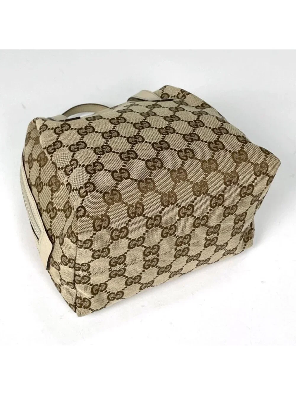 Gucci Handbag GG Pattern Canvas Beige White - Picture 2 of 7